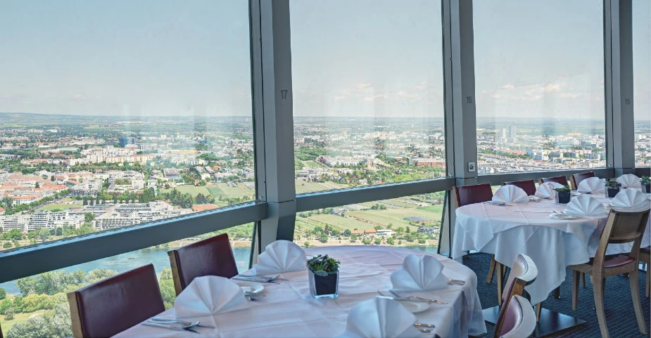 Food and drinks at Danube Tower