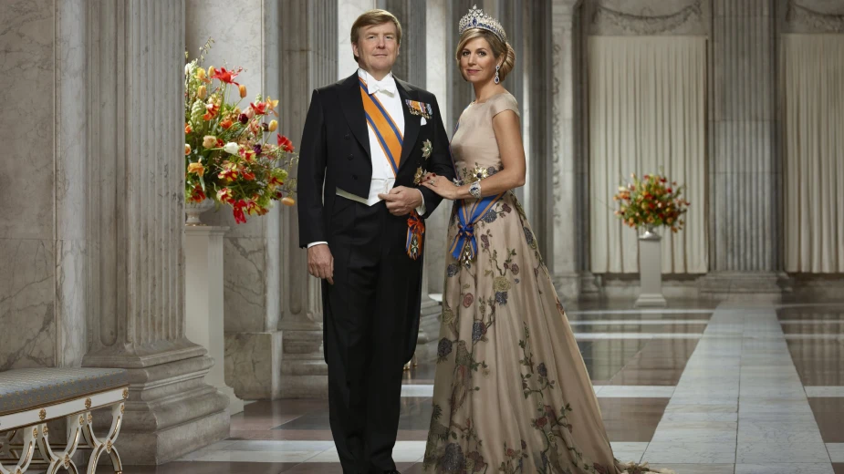 Royal couple at Amsterdam Palace