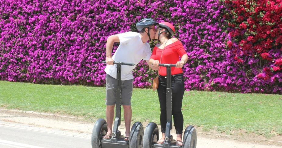 couple together on a Segway