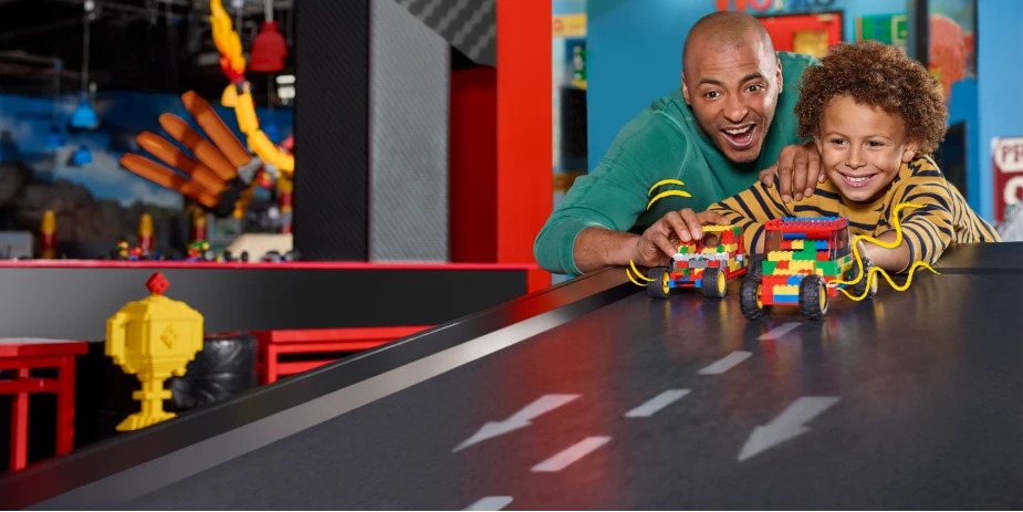 Dad and son enjoy Legoland Philadelphia