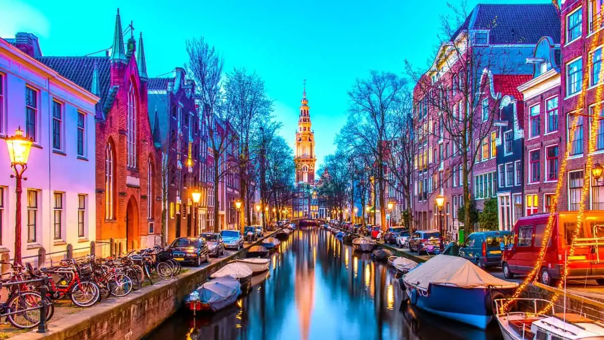 Cars parked in Amsterdam