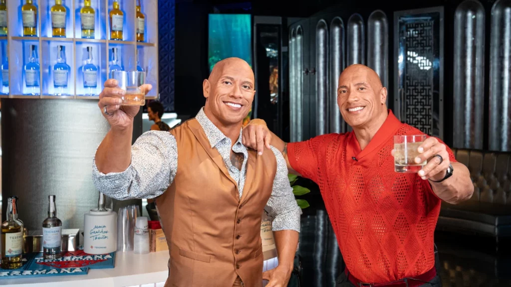 Dwayne Johnson yn Madame Tussauds Las Vegas