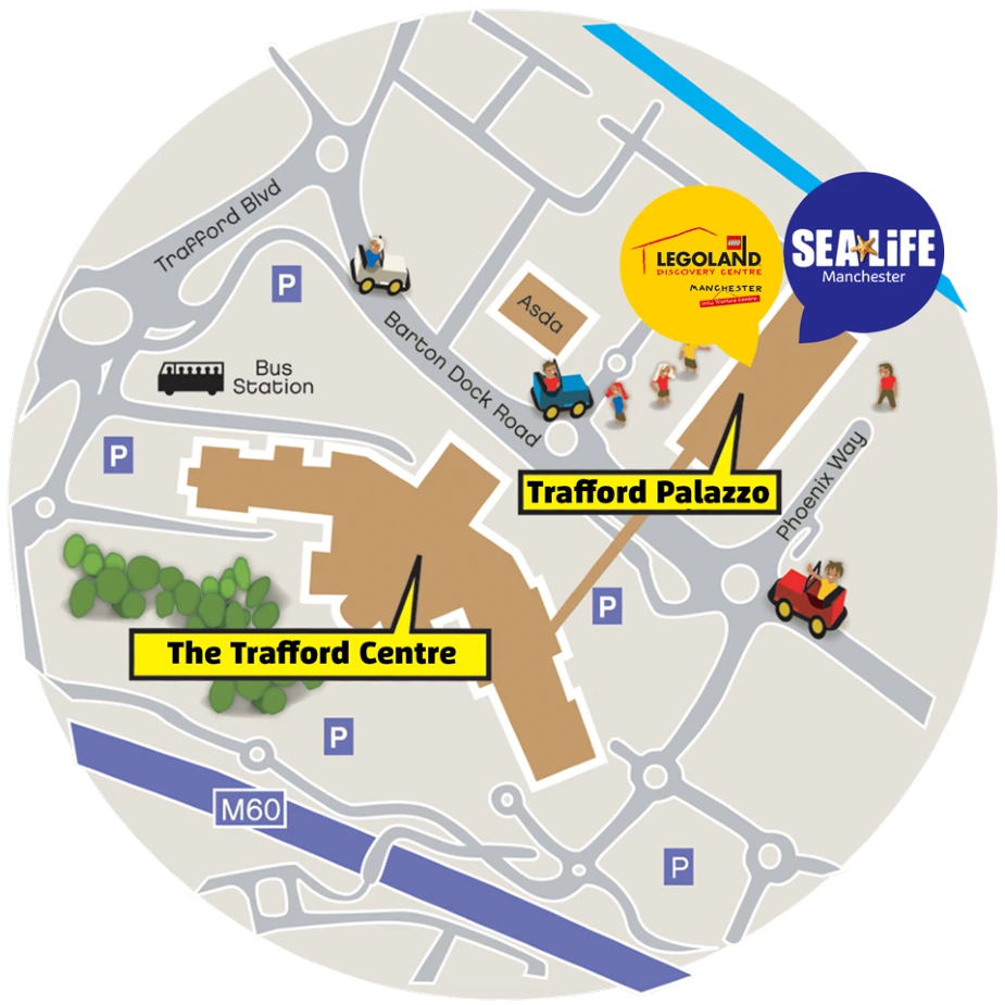 Location of Legoland Discovery Center Manchester