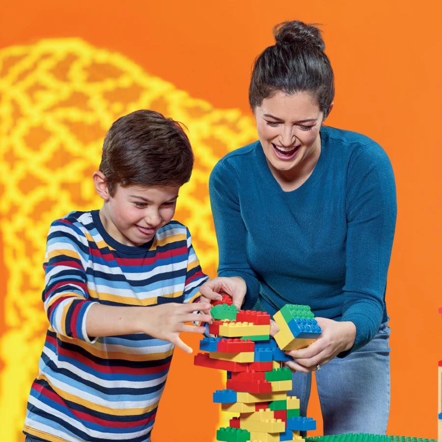 Mom and son have fun at Legoland Columbus