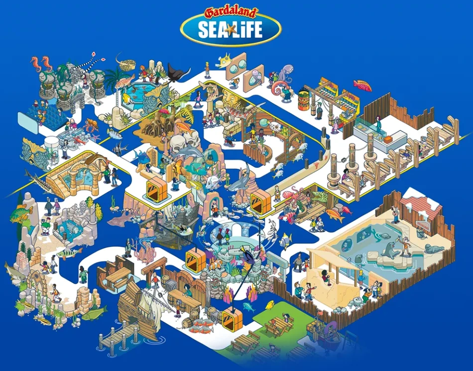 Map of Gardaland Sea LIfe Aquarium