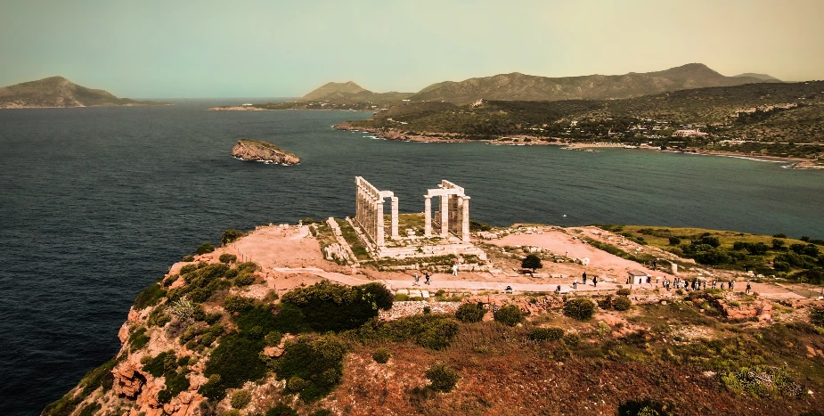 Arial View of Cape Sounion