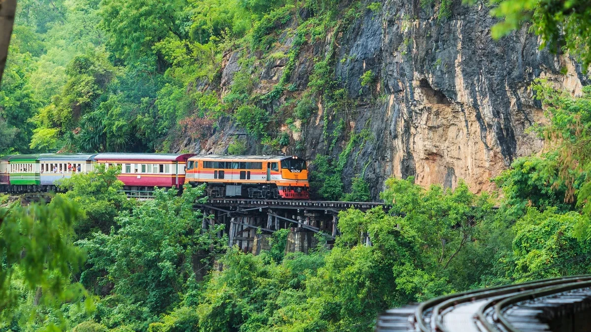Death Railway train passes by Death Railway train passes by