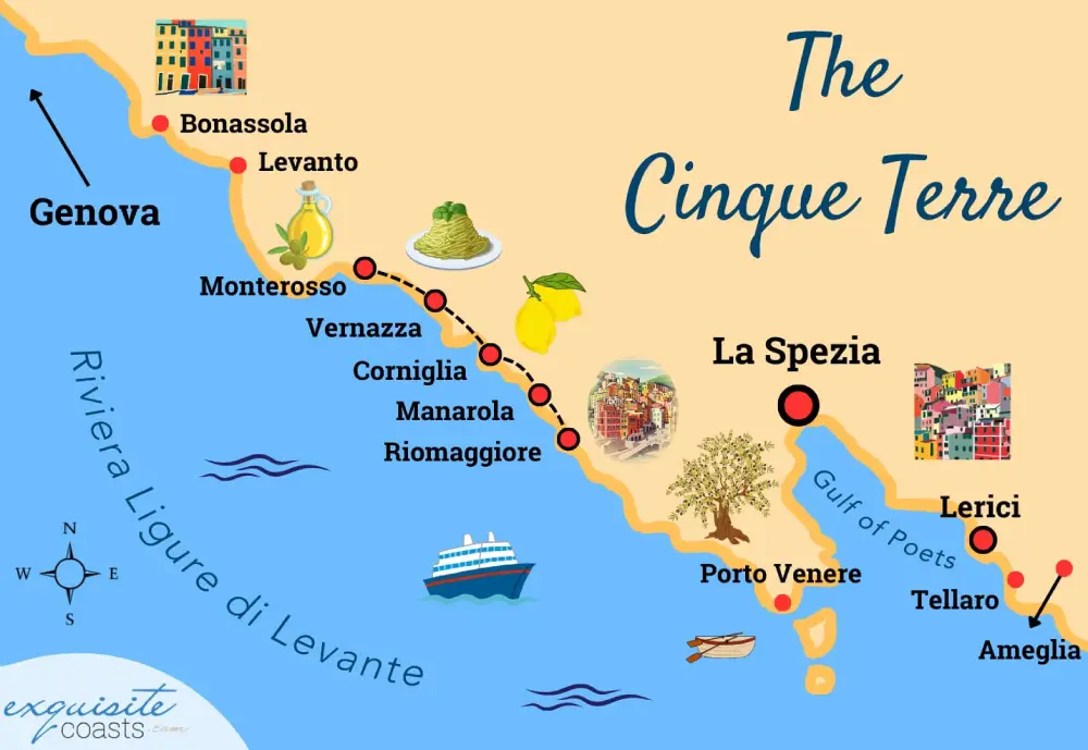 Map of Cinque Terre